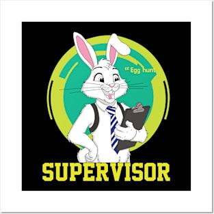 Professional Bunny Egg Hunt Supervisor Easter Funny Posters and Art